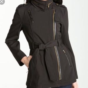 Michael Kors Military Style Rain Jacket 
